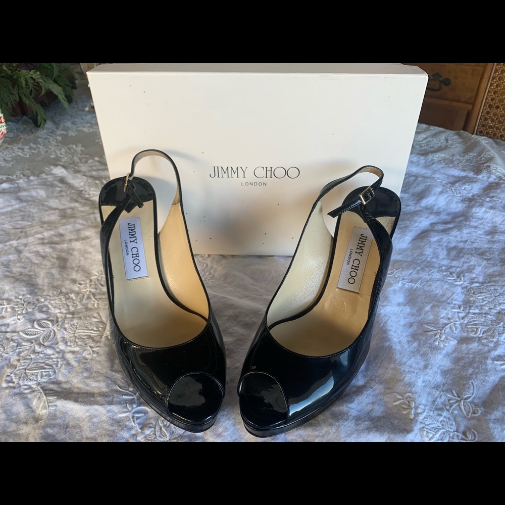 Jimmy Choo Black Patent Leather Nova